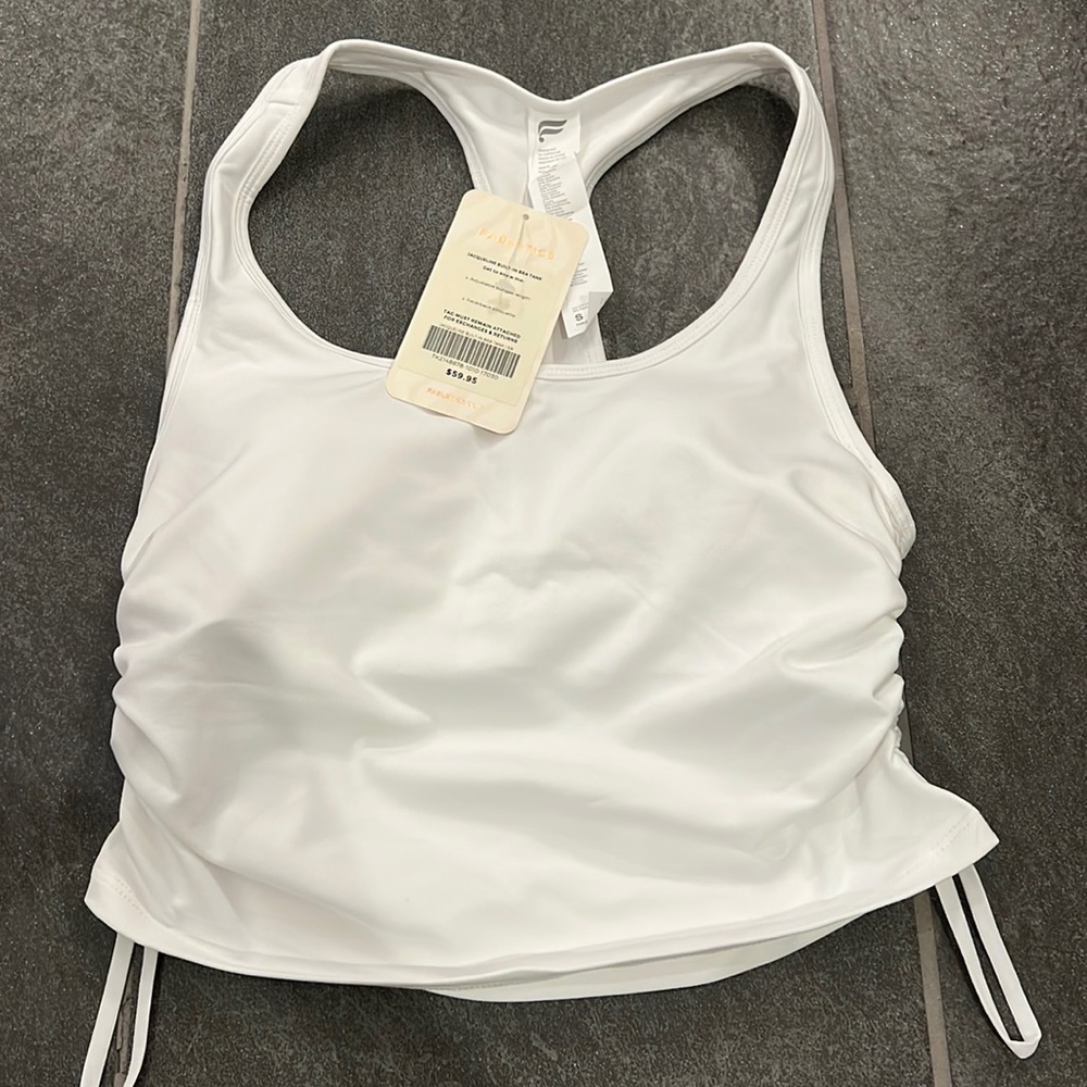 Cropped built in bra tank
